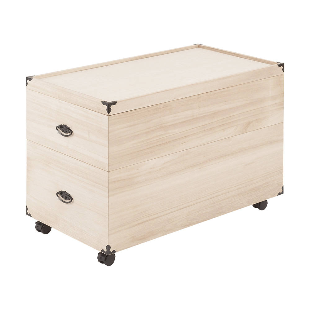 桐製収納箱 (2段)