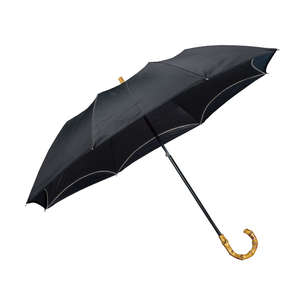 晴雨兼用折畳傘 (黒（竹柄）)