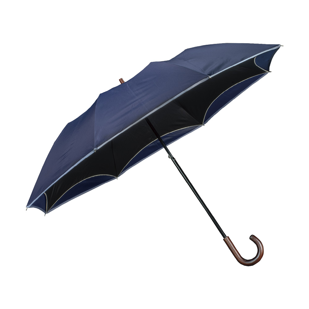 晴雨兼用折畳傘 (紺（木製柄）)