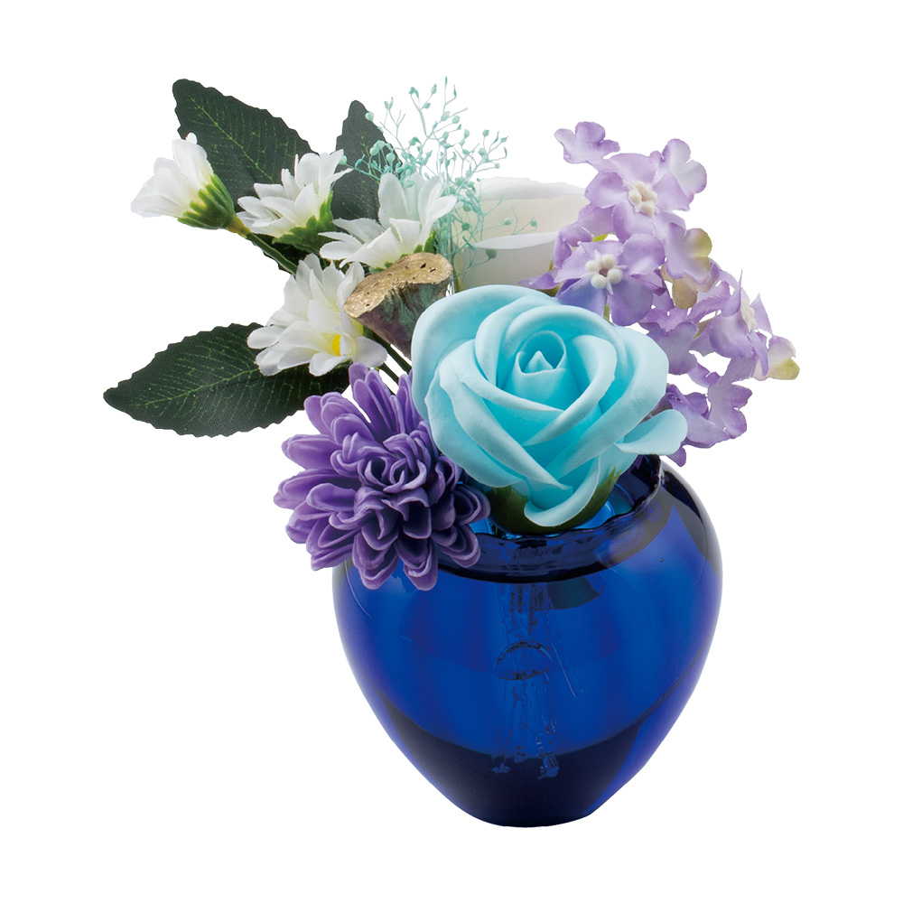お供え用ソープフラワー (ブルーローズ)★数量限定