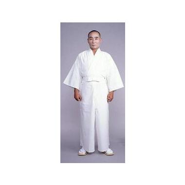 二部式・形状安定綿混薄地白衣 下衣(後部ゴム式)（夏用）【寺院用白衣 男性用】